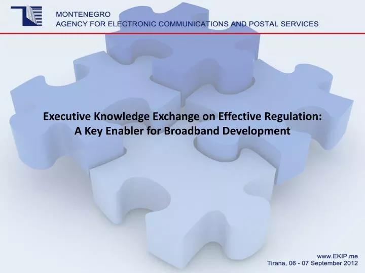 executive knowledge exchange on effective regulation a key enabler for broadband development