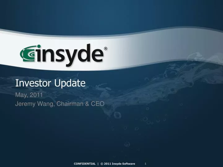 investor update