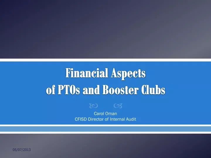 financial aspects of ptos and booster clubs