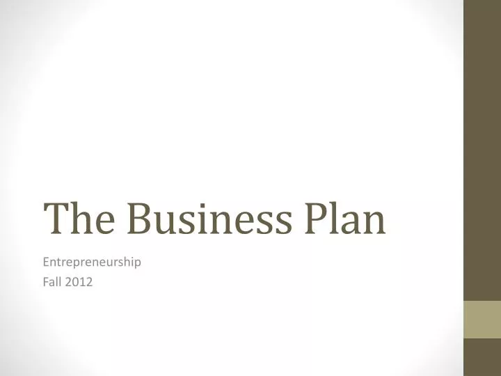 the business plan