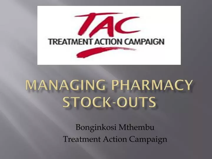 managing pharmacy stock outs