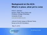 Understanding the ACA: Current Landscape and Future Implications - slide 1