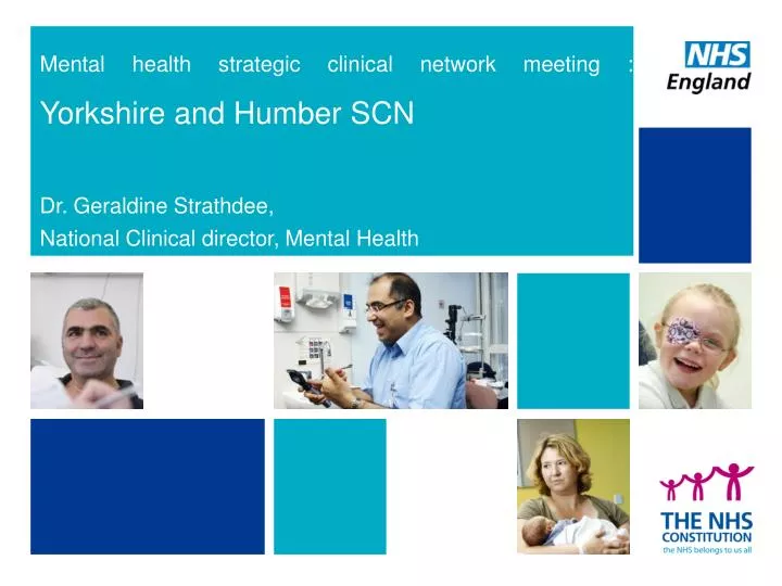 mental health strategic clinical network meeting yorkshire and humber scn