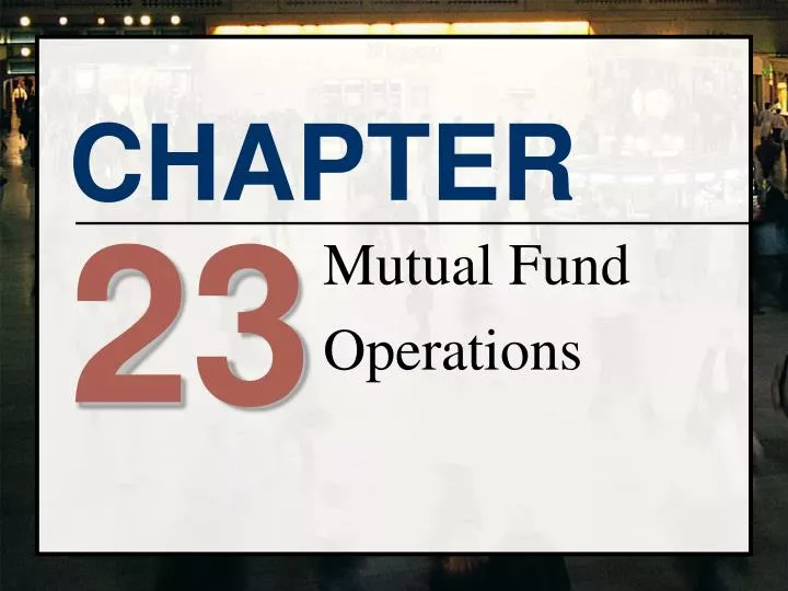 mutual fund operations