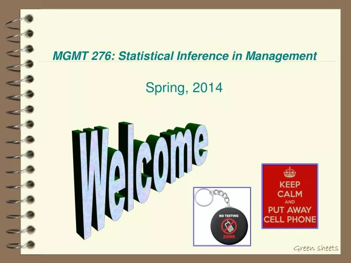 mgmt 276 statistical inference in management spring 2014