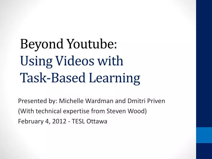 beyond youtube using videos with task based learning