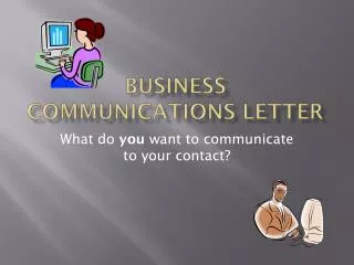 Business communications letter