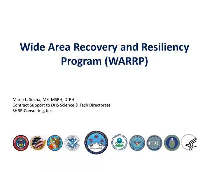 wide area recovery and resiliency program warrp