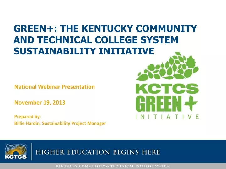 green the kentucky community and technical college system sustainability initiative