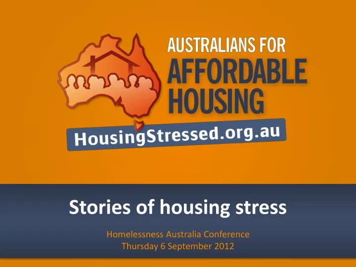 stories of housing stress