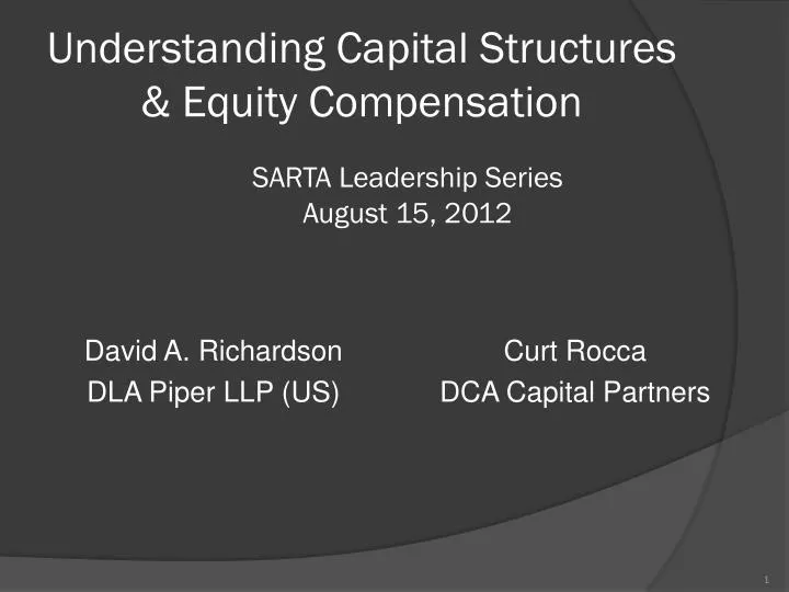 understanding capital structures equity compensation