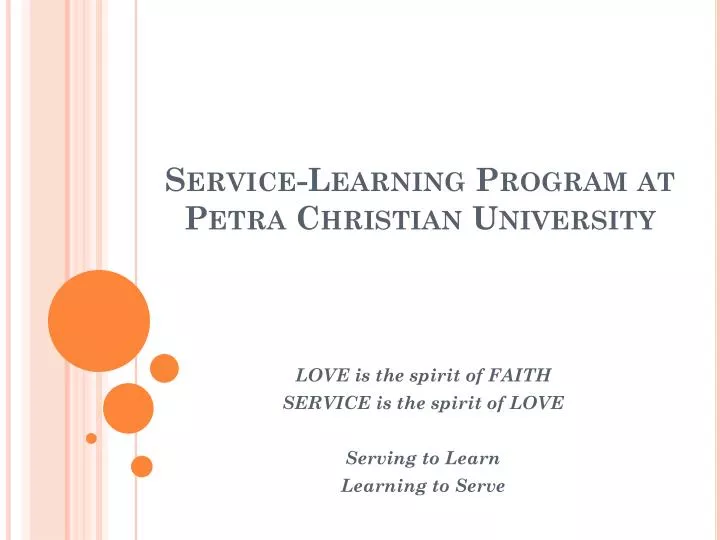 service learning program at petra christian university