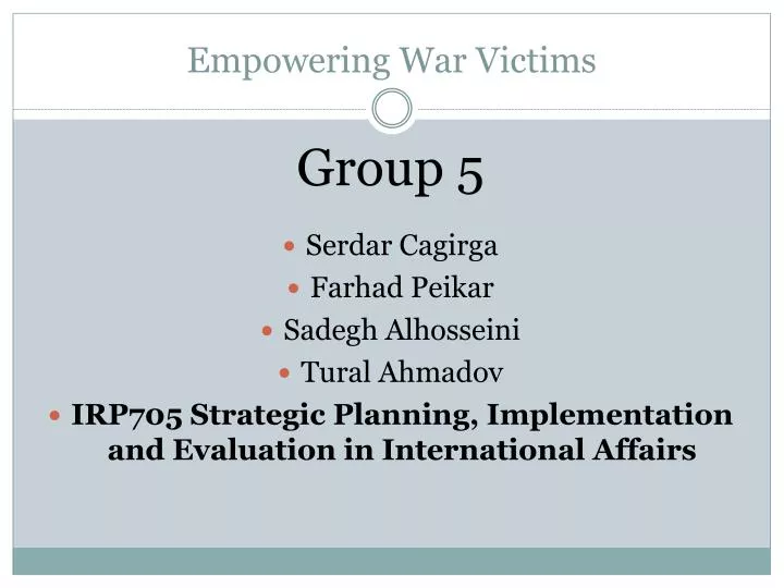 empowering war victims