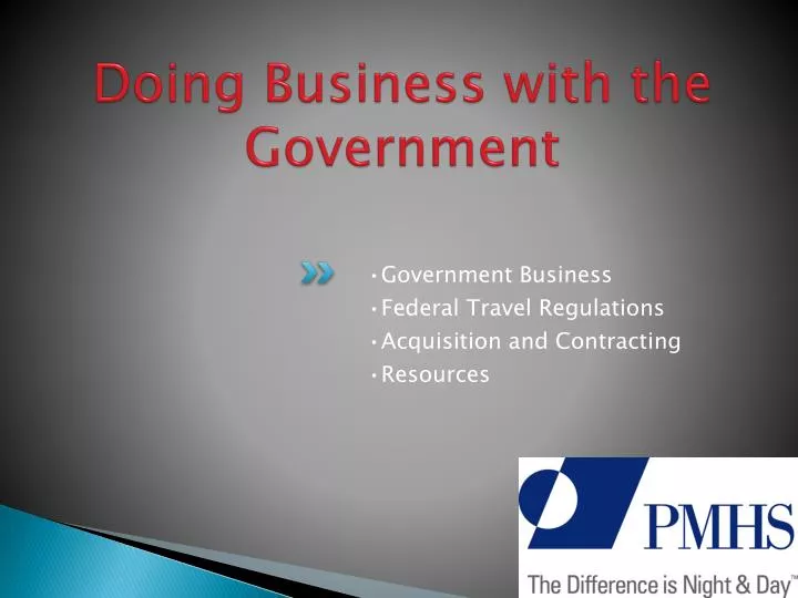 doing business with the government