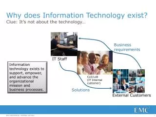 Why does Information Technology exist?