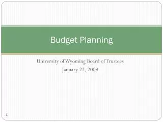 Budget Planning