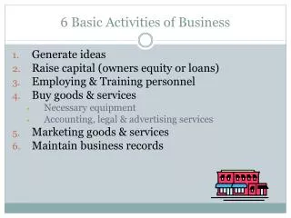 6 Basic Activities of Business