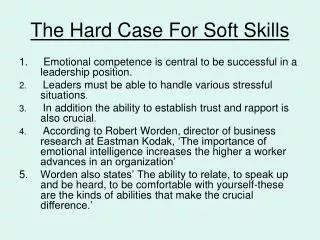 The Hard Case For Soft Skills