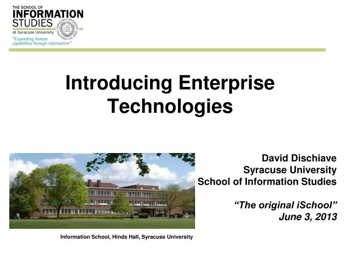 introducing enterprise technologies