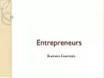 Entrepreneurs - slide 1