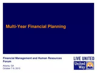 Multi-Year Financial Planning