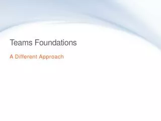 Teams Foundations