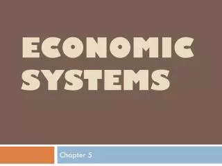 Economic Systems