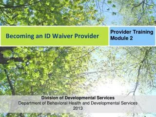 Becoming an ID Waiver Provider