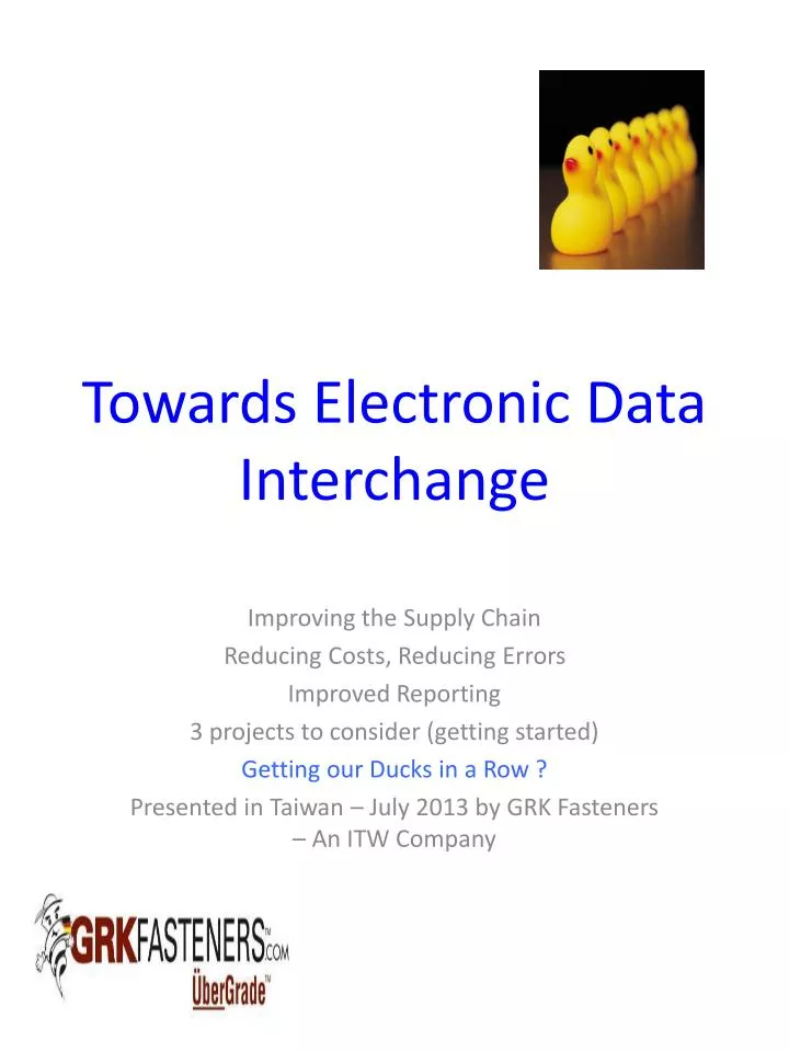 towards electronic data interchange