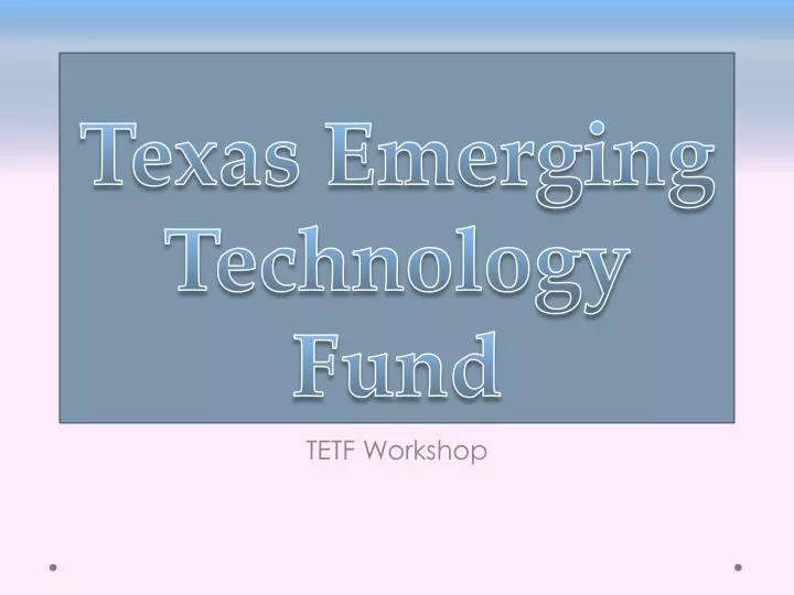 texas emerging technology fund