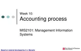 Week 10: Accounting process