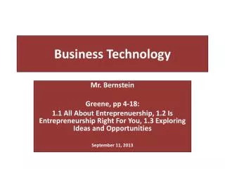 Business Technology