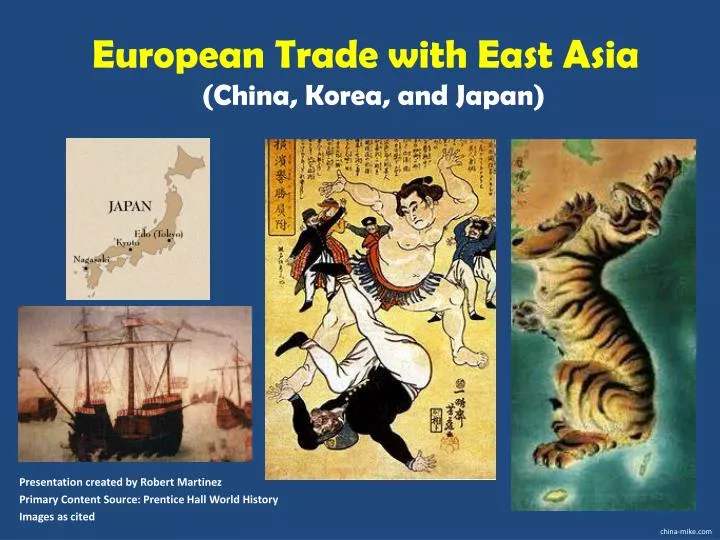 european trade with east asia china korea and japan
