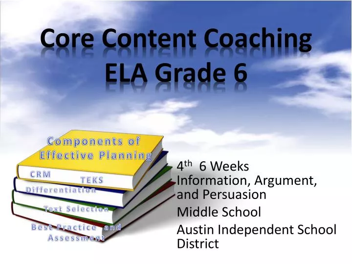 core content coaching ela grade 6