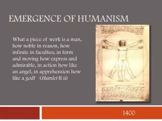Emergence of humanism