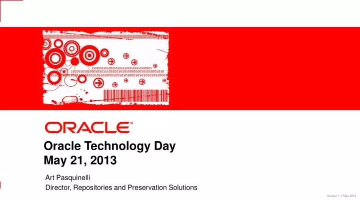 oracle technology day may 21 2013