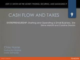 CASH FLOW AND TAXES