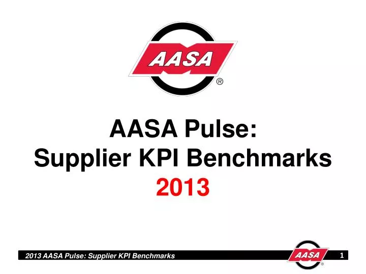 aasa pulse supplier kpi benchmarks 2013