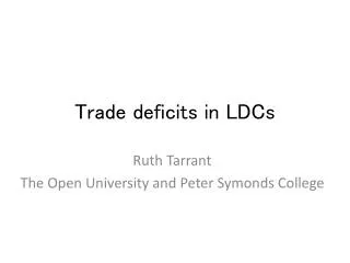 Trade deficits in LDCs