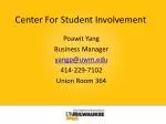 Center For Student Involvement - slide 1
