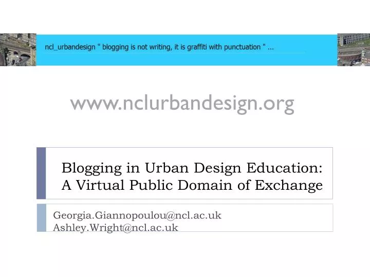 blogging in urban design education a virtual public domain of exchange