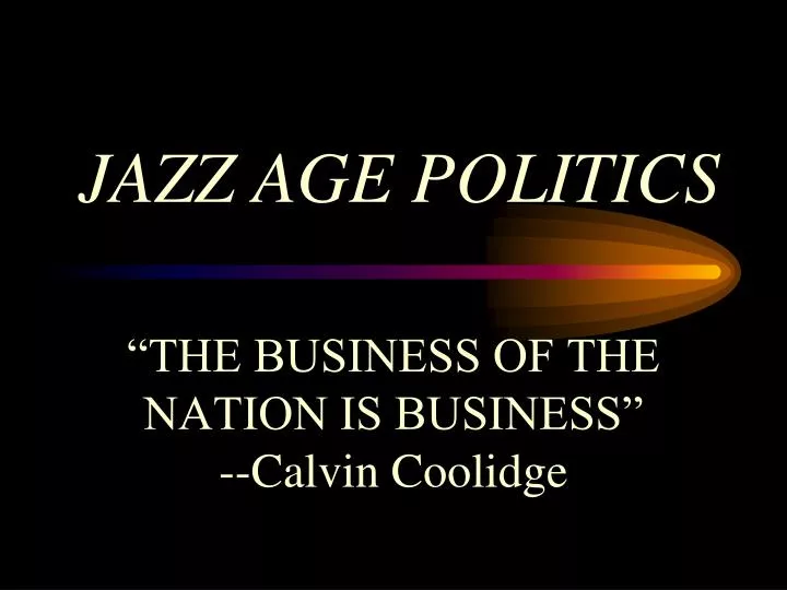 jazz age politics