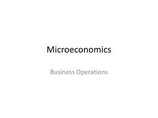 Microeconomics