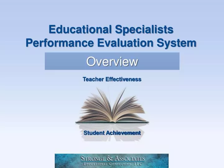 educational specialists performance evaluation system