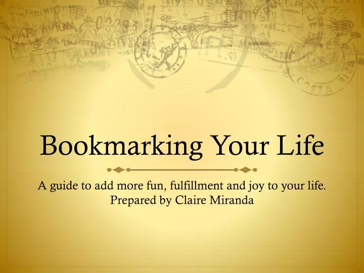 bookmarking your life