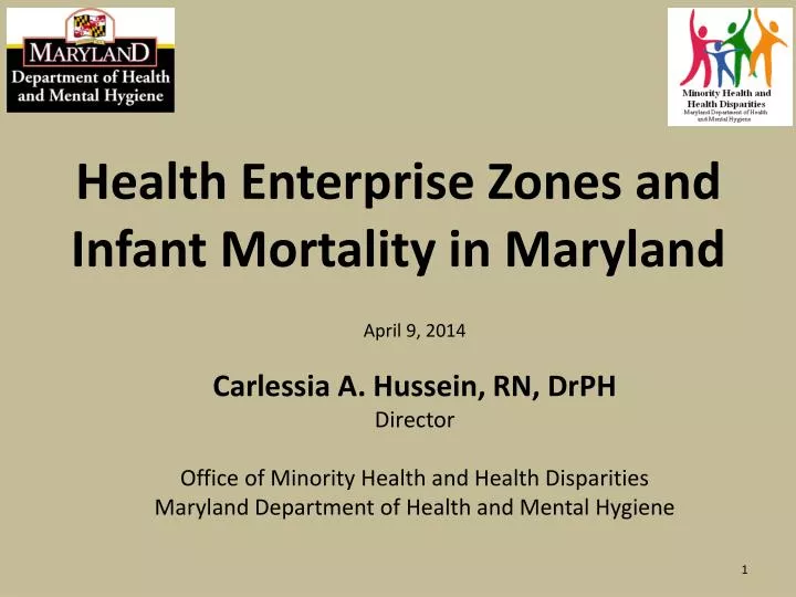 health enterprise zones and infant mortality in maryland