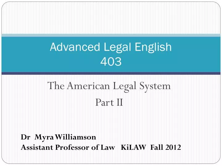 advanced legal english 403