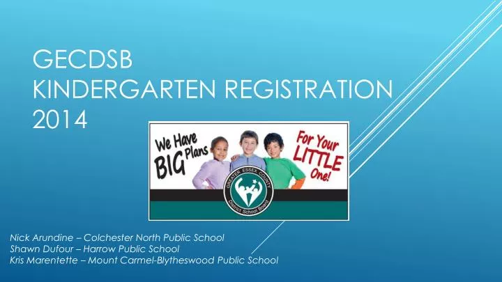 gecdsb kindergarten registration 2014