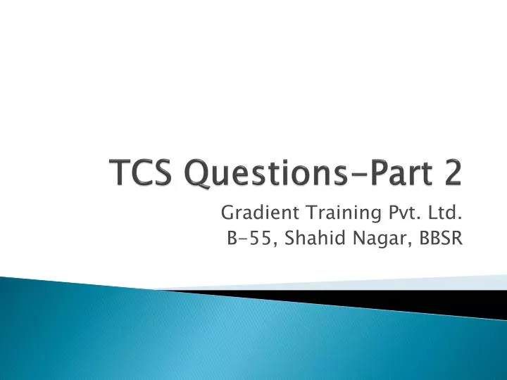 tcs questions part 2