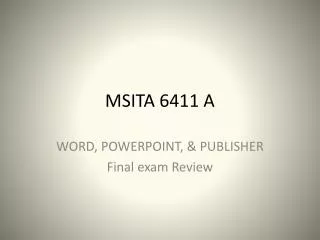 MSITA 6411 A